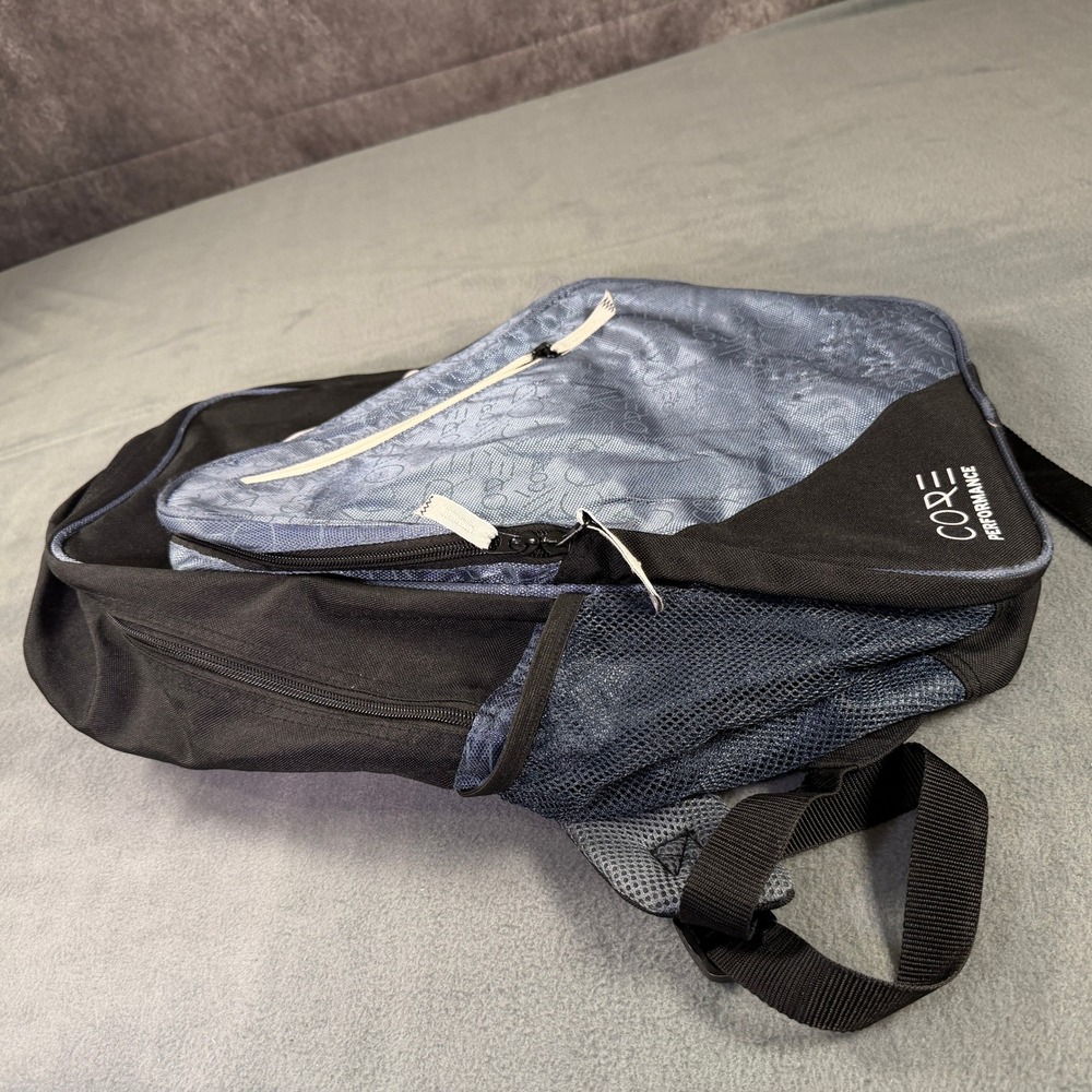 Head Core Performance Backpack Black Blue Tennis Athletic Gym Bag - Picture 5 of 8